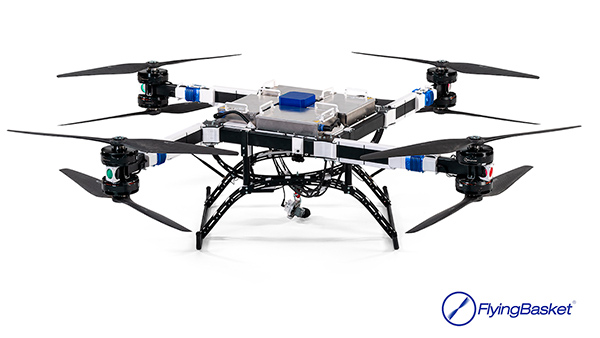 FlyingBasket FB3 : quadricoptère avec charge utile jusqu'à 100kg